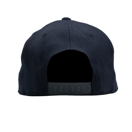 Baseline Boss Bandit navy pickleball hat rear view. Sports cap displaying snapback closure and back design.